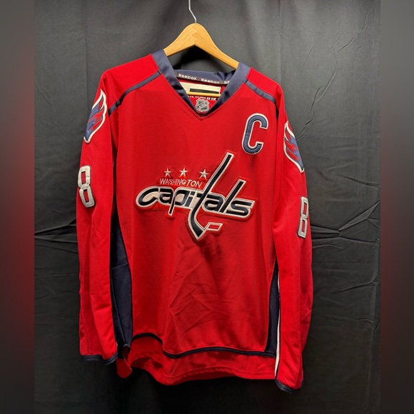 Reebok Red Washington Capitals Ovechkin #8 Hockey Jersey sz 50(13ar) - Picture 2 of 3